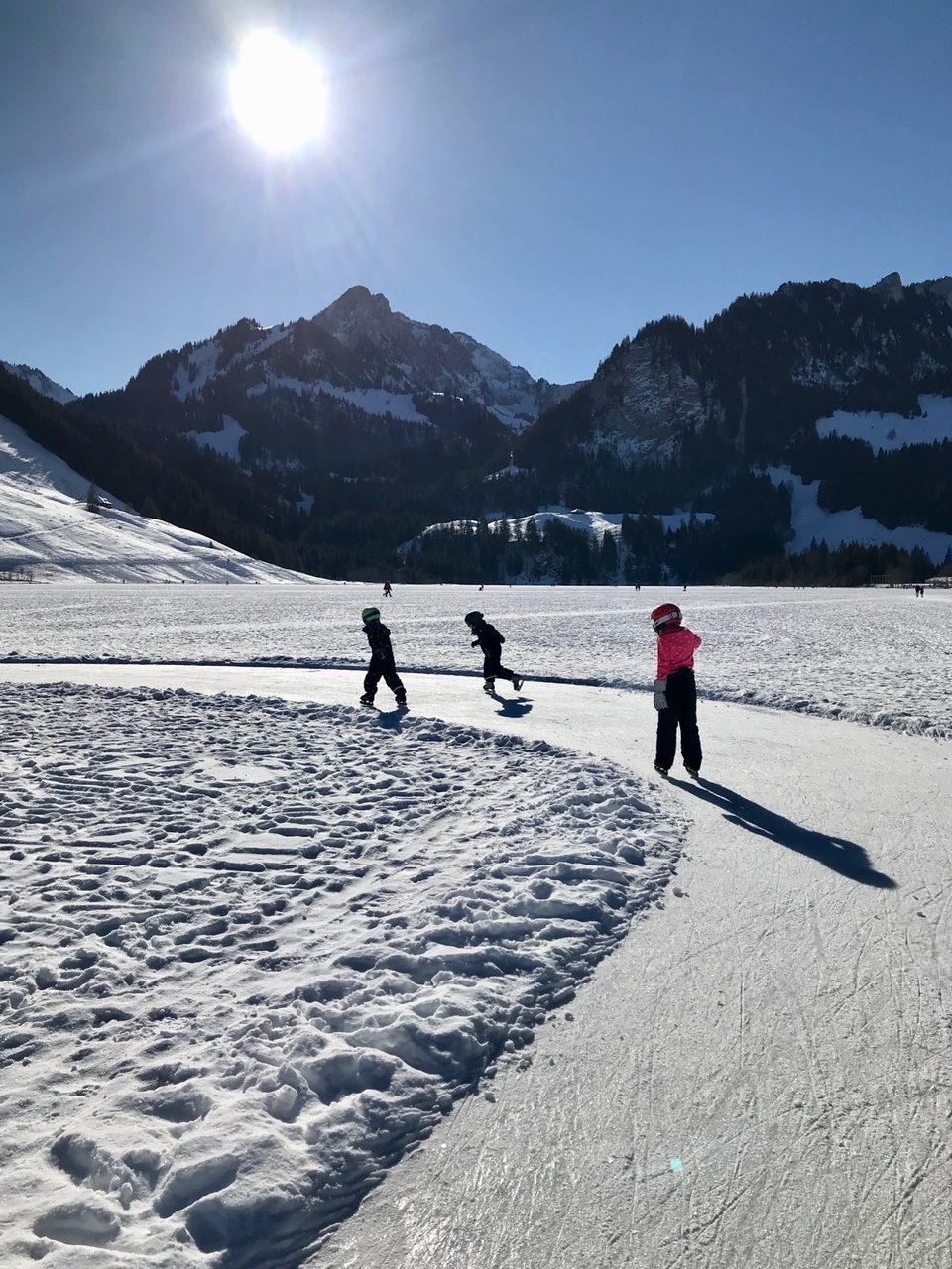 Schlittschuhfahren auf dem Schwarzsee